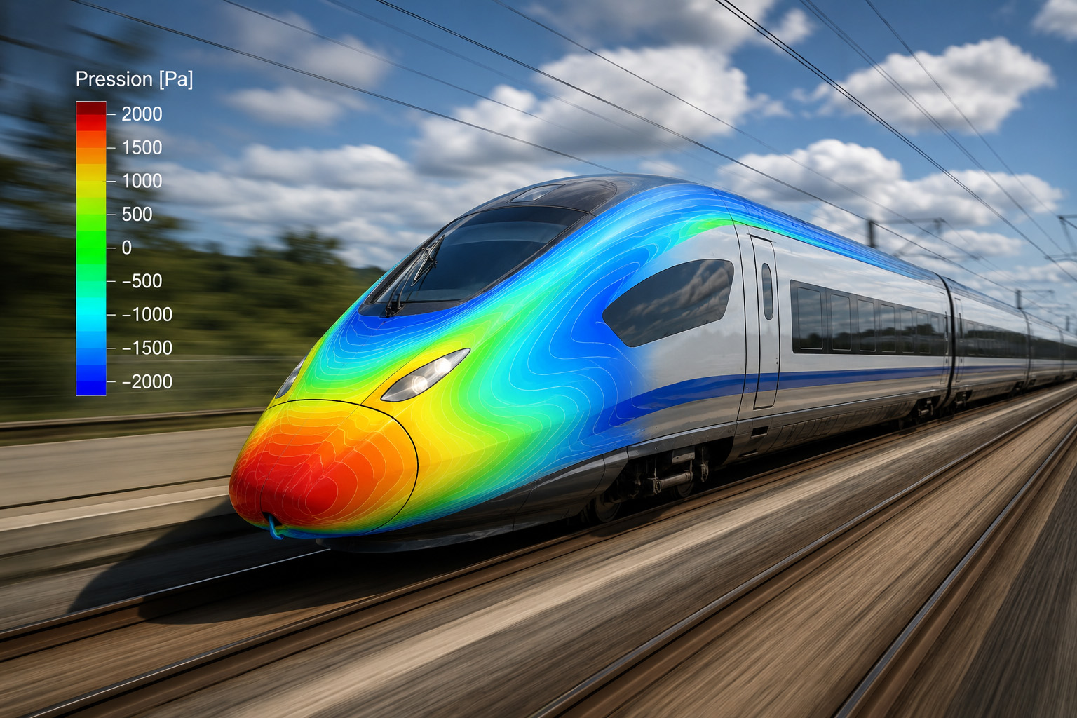 simulation-fea-train-railway simulation numérique cfd fluides